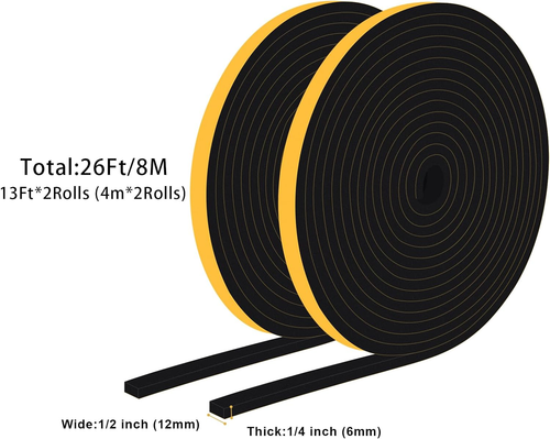 Weather Stripping Door Seal Strip, Strong Adhesive, Lightproof, Soundproof, Weat - Picture 6 of 12