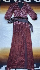 Alice + Olivia Dark Red Dress Size 0 Good Condition Chest 16” Sleeve 17”