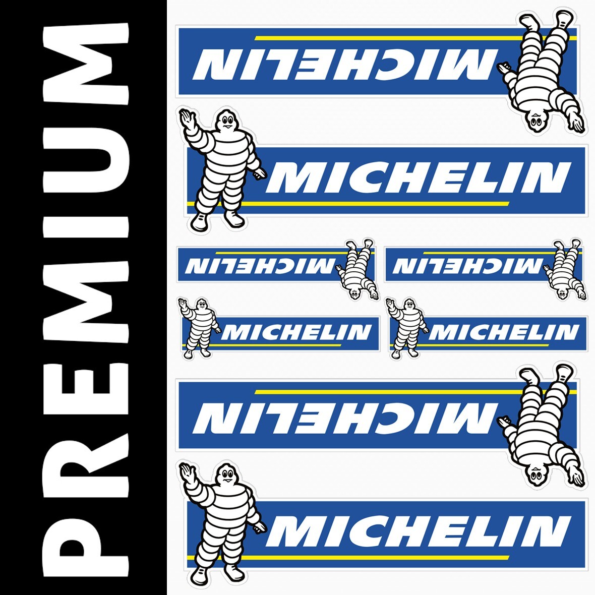 MICHELIN - KIT Decals Stickers Sponsors Car Bike Motorcycle 