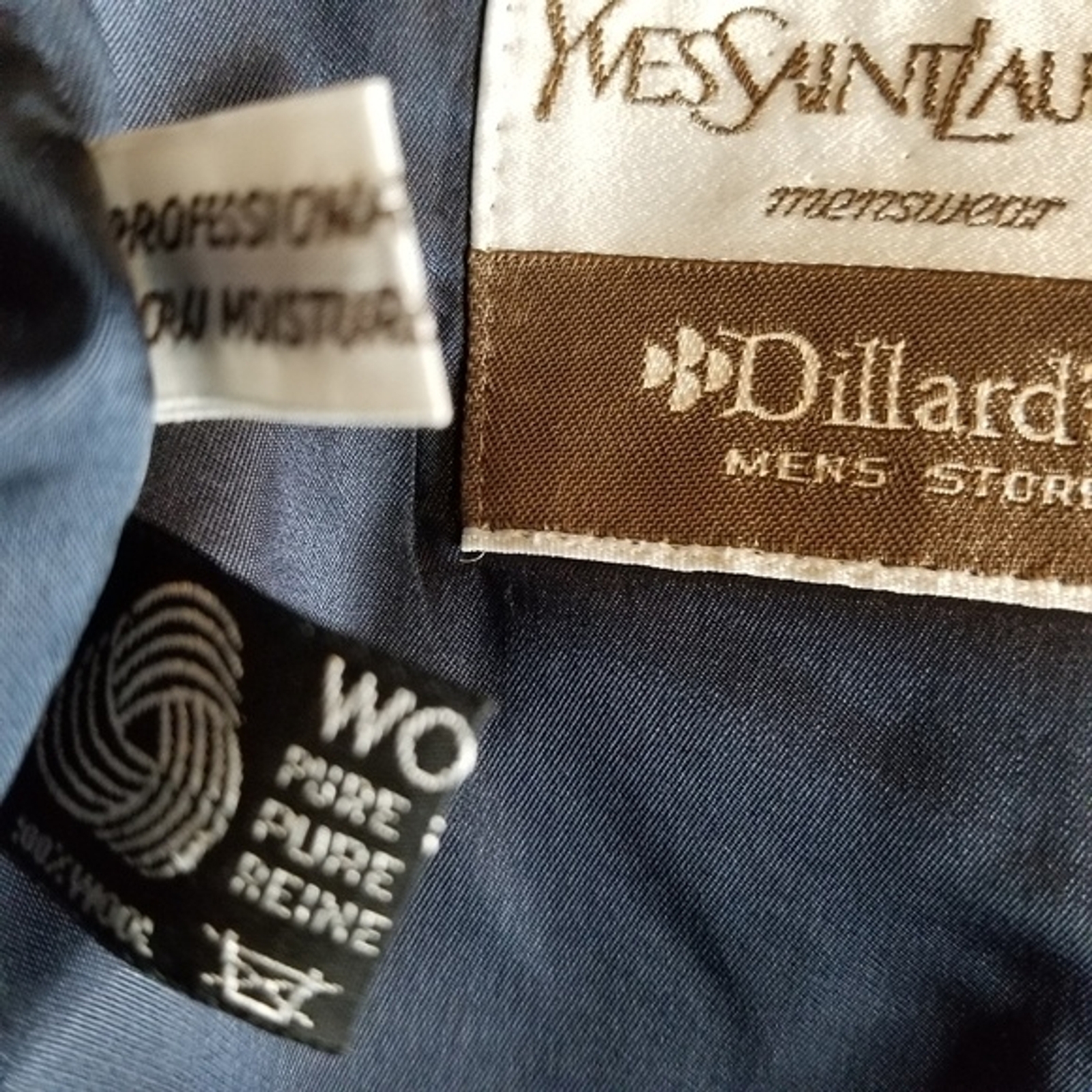 Giacca Blazer Yves Saint Laurent YSL Blu Navy Cappotto Sportivo Uomo Lana