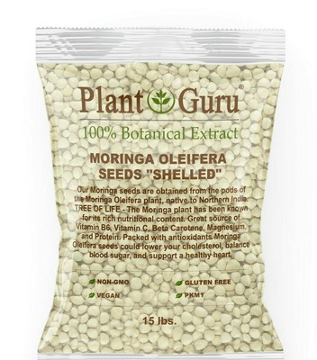 Moringa Oleifera Seeds Kernel SHELLED Fresh Organic Semilla De Moringa Bulk 