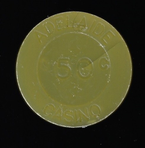 Australia • Adelaide Casino • Plastic 50 Cent Chip - Picture 2 of 2