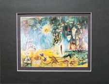 Roberto Matta "The Earth is a Man " Color Offset matted Lithograph  1991