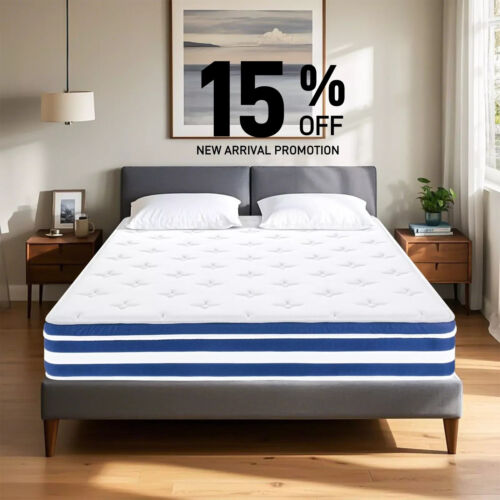 12 in 10 in Individual Pocket Spring & Memory Foam Hybrid Bed Mattress Bedroom