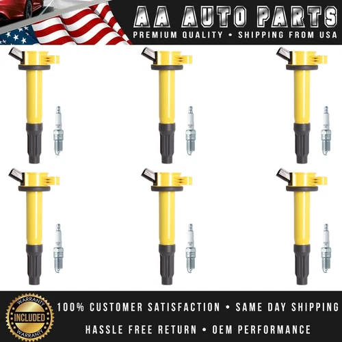 Heavy Duty Ignition Coil & NGK Spark Plug for Mercury Ford Fusion 3.0L V6 UF486