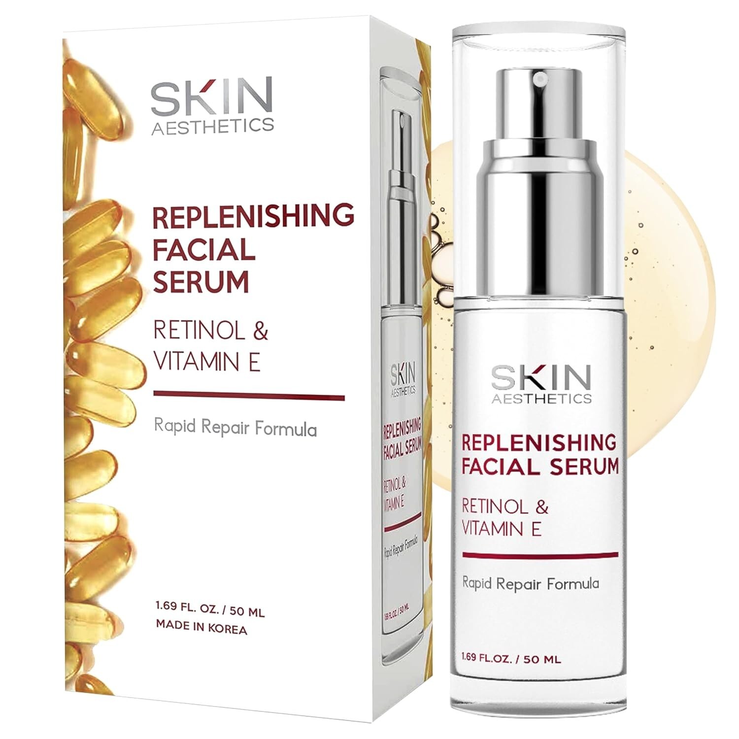 Retinol Vitamin E Face Serum for Anti-Aging Blemishes Fine Lines Wrinkles