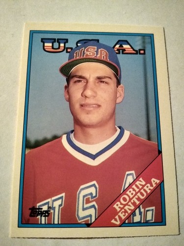 1988 ROBIN VENTURA TOPPS TRADED TEAM USA ROOKIE CARD RC #124T WHITE SOX NY METS - 第 1/2 張圖片