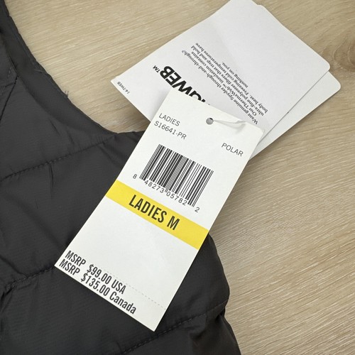 Spyder Polar Thermaweb Puffer Vest Jacket Women's Gray Hooded Medium CompanyLogo - Picture 5 of 13