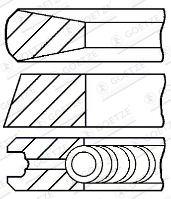 Goetze Engine Kolbenringsatz Kolbenringzange FüR Fiat Fiorino 147 127 127_-image