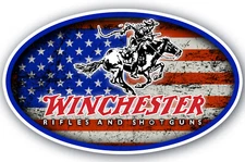Winchester Rifles and Shotguns Vinyl Decal 3" tall x5 wide - Indoor/Outdoor