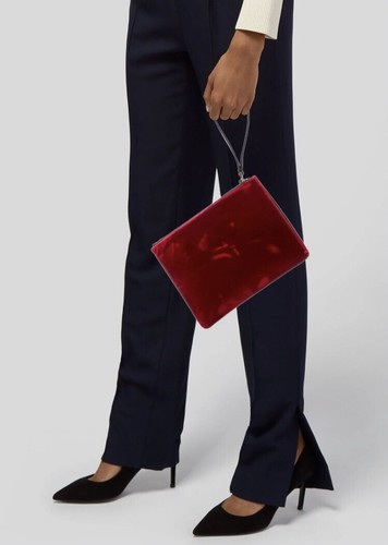 MARNI Velour Wristlet Clutch Bag Pouch Zip Closure Made in Italy RRP £429