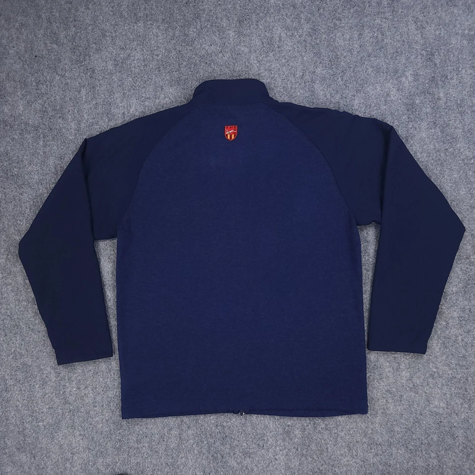 Chaqueta B Draddy Hombres Grande Azul Cremallera Completa Suéter Lana Acrílico Poliéster Cuello Simulado Foto 2 de 4