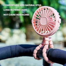 Portable Handheld Mini Cooling Fan Flexible Tripod Clip Desk Bike Baby Stroller