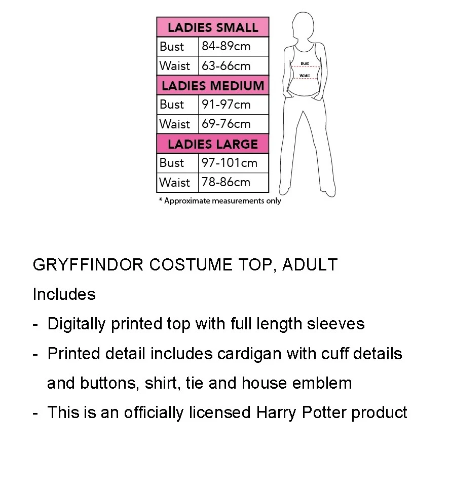 Oficial Damas Harry Potter Gryffindor Disfraz Top Rojo Libro Semana Camisa Foto 3 de 4