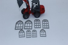 8 St&uuml;ck Fenster f&uuml;r Altbau f&uuml;r Haus Kirche Geb&auml;ude Diorama 1:32 Spur 1 NEU