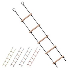 ChengFu Kids Climbing Rope Ladder, Hanging Ladder for Swing Accessories Black 
