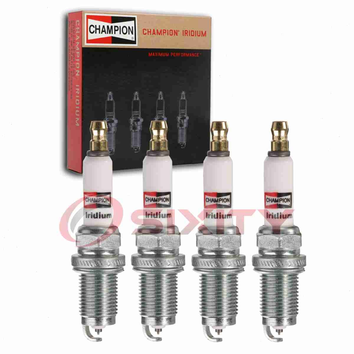 4 pc Champion Iridium Spark Plugs for 2003-2011 Honda Element 2.4L L4 uv