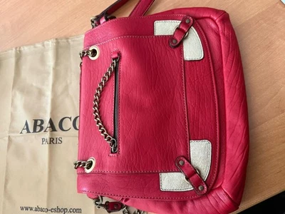 Sac à main Abaco Paris en cuir rouge - Photo 1/4