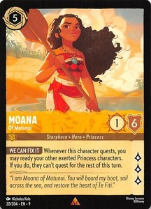 Moana Of Motunui 20/204 Fabled Disney Lorcana 019962
