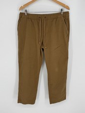 Pantalones LL Bean Calce Estándar Elastizados Rectos Dock 515774 Para Hombres Tostados Informales Talla Lg K8