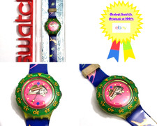 Swatch Scuba NOS Happy Fish SDN101 1991 Orologio da polso Anni 90 + OMAGGIO