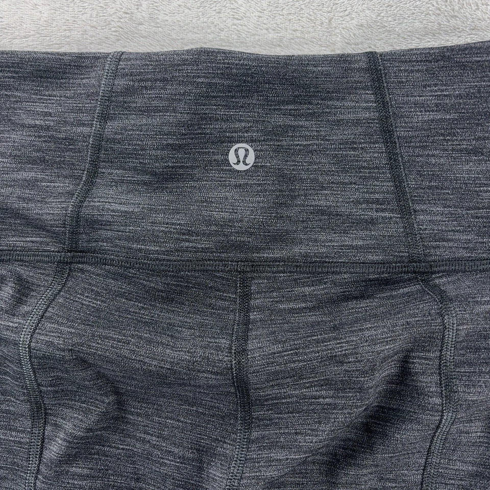 Lululemon Pace Rival Mid Rise Crop Leggings Womens Size 6 Gray Inspire Mesh - Image 4 of 4