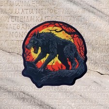 Werewolf Patch Iron On Lycan Wolf Horror Gothic Monster Graves Goth Movie Gift