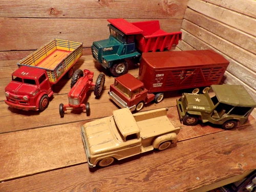 Vintage LOT Vehicles Tonka Buddy L Structo & Others Metal Pressed Steel