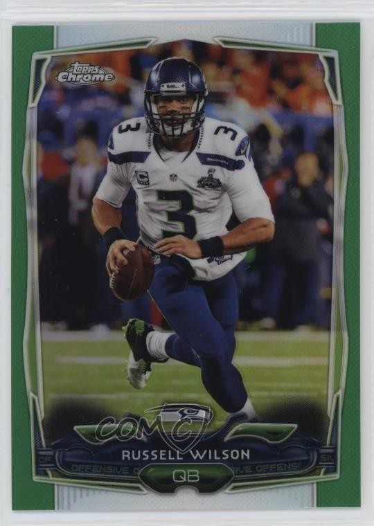 2014 Topps Chrome Green Refractor Russell Wilson #102 00m9