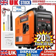 3500W Portable Inverter Generator Petrol Silent Pure Sine Wave Generator 215cc