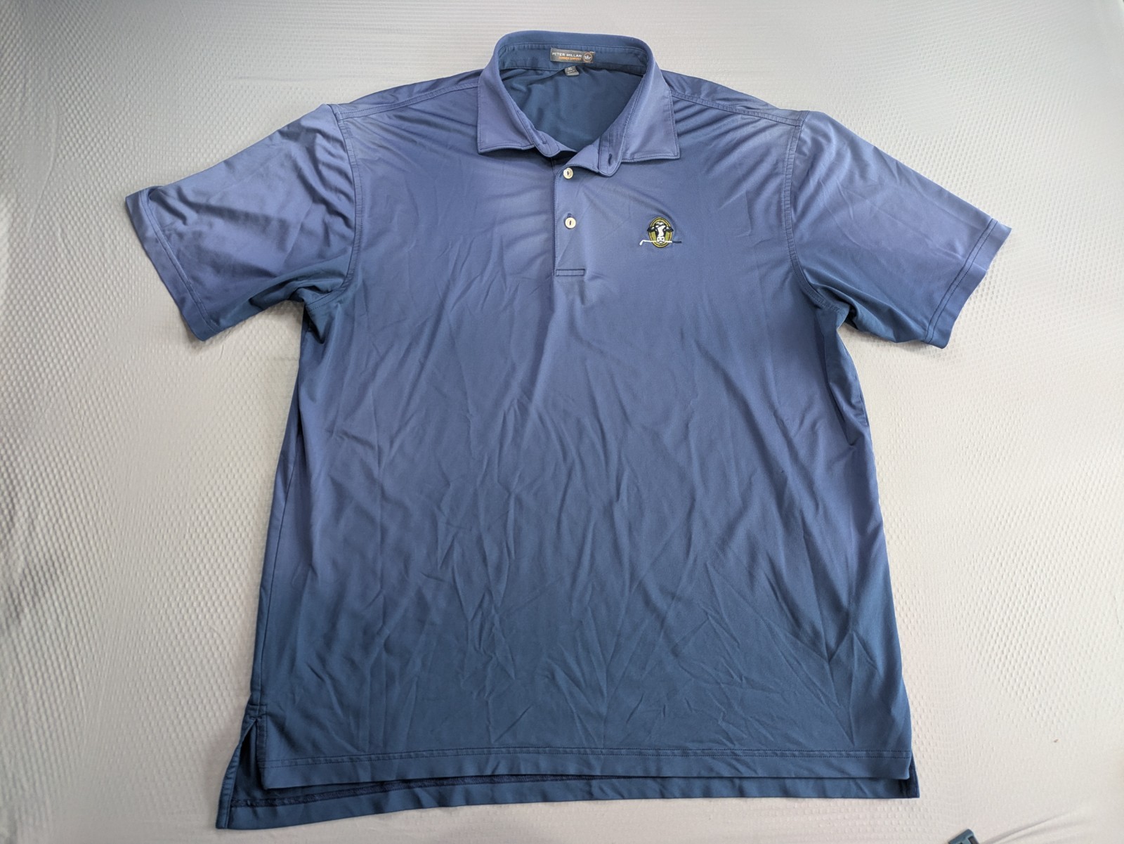 Peter Millar Golf Polo Shirt Summer Comfort Stonewall Links Country Club Cow XL