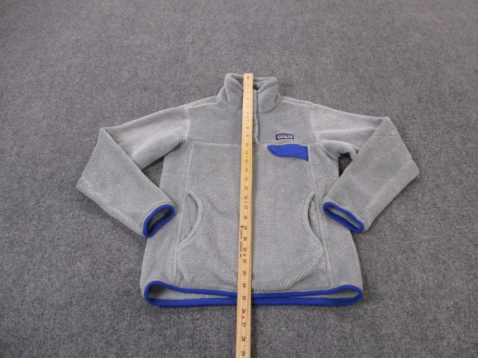 Patagonia Jacket Womens XS Gray Snap T Fleece Fuzzy Sweater Outdoors Camping - Image 3 of 4