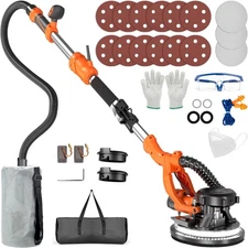 Protmex Drywall Sander - 1000W Wall with Vacuum Dust Orange Black 