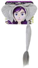 Elephant Kit Animal Ear Headband Tail Fancy Dress Up Halloween Costume Accessory