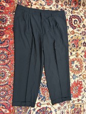 Gianni Versace Black Pleated Dress Pants Mens Vintage Tailored Trousers