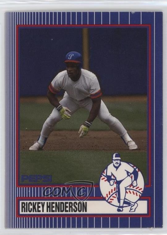 1991 Pepsi Rickey Henderson Rickey Henderson #9 HOF 0o2b