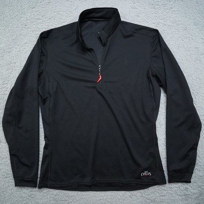 Hot Chillys Thermal Shirt Mens M Black Base Layer Vintage Made In USA