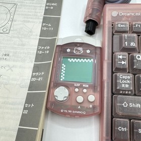 Hello Kitty Dreamcast Pink Skeleton Console Keyboard Mic Tested Japan Limited