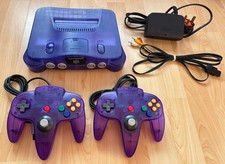 Nintendo 64 N64 Console - PAL - Funtastic Purple Grape In VGC - Ready To Play!!