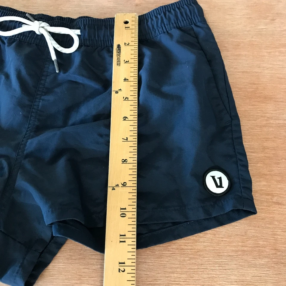 Vuori Sunwashed Shorts Women M Blue High Rise Tie Waist Pocket Athleisure - Image 4 of 4