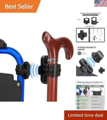 Magnetic Cane Holder for Drive Rollator, Walker, Scooter, Wheelchair - Univer...