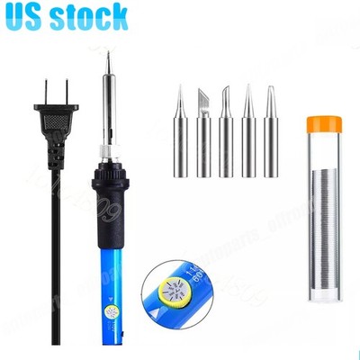 Soldering Iron Electric Gun Adjustable Temperature 60W Welding Solder Wire New