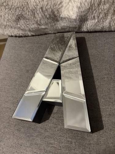 Mirrored Letter ‘A’ Ornament - Picture 2 of 4