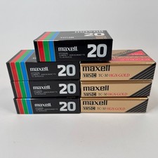 Lot of 7 - Maxell VHS-C TC-20  TC-30 HGX-Gold Camcorder Tapes Blank Sealed