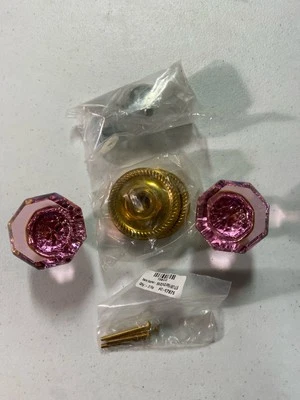 Nostalgic Warehouse 723588 Brass Dummy Door Knob Set, Pink Waldorf - Unlacquered - Image 1 of 3