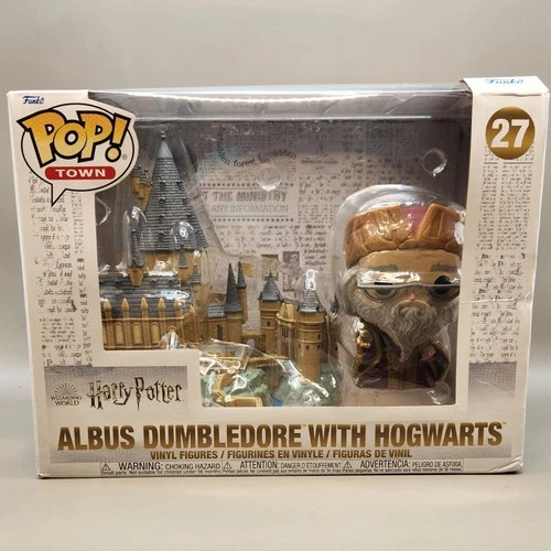 Funko Pop! Town: Harry Potter - Albus Dumbledore with Hogwarts #27 Read Descrpt*