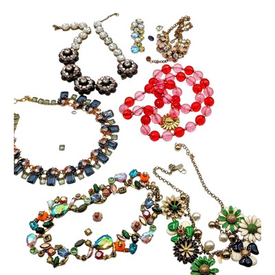 Lot of Five Broken/Missing Stones J. Crew Kate Spade Statement Necklaces