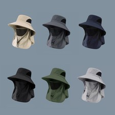 Wide Brim Sun Hat UV Protection Bucket Cap For Hiking Camping Fishing Safari Men