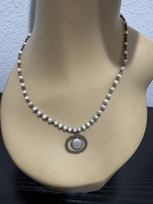 SILPADA ''Go Coastal'' Perlenkette Messing Sterlingsilber 17''-19'' N1894 nicht mehr produziert