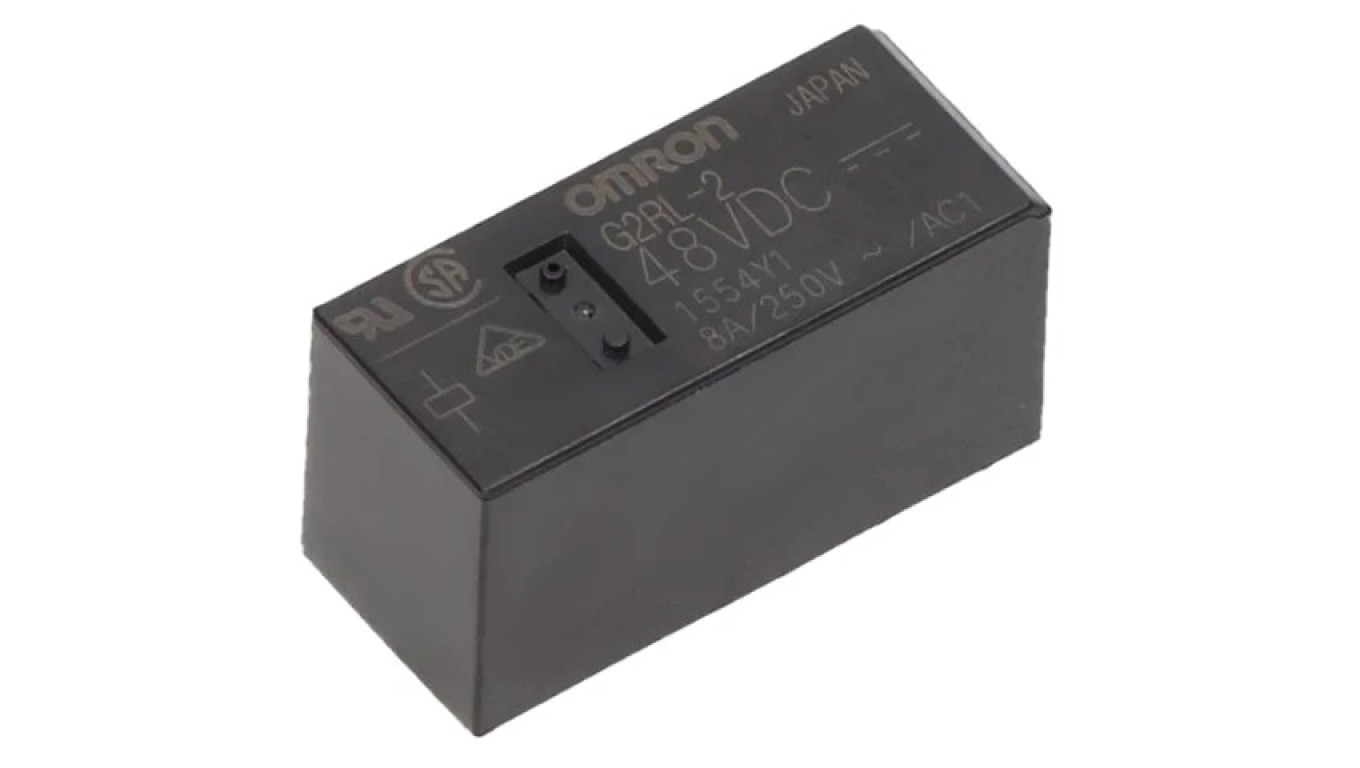 G2RL-2-48DC Relay: Electromagnetic DPDT Coils: 48VDC 8A/250VAC /T2UK
